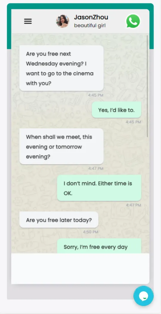 Monitor the exact content of text messages